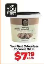 You First Odourless Coconut Oil 1 L