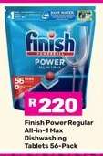 Finish Power Regular All-in-1 Max Dishwashing Tablets 56-Pack