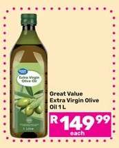 Great Value Extra Virgin Olive Oil 1 L