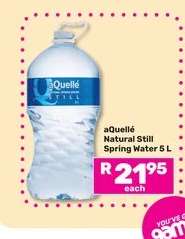 aQuellé Natural Still Spring Water 5 L