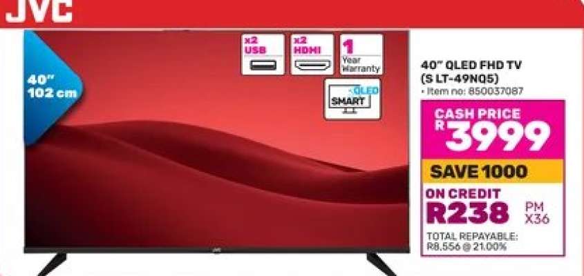 JVC 40" QLED FHD TV (S LT-49NQ5)