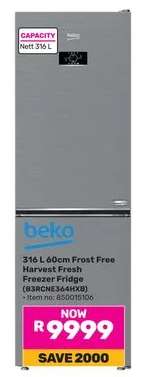Beko 316 L 60cm Frost Free Harvest Fresh Freezer Fridge