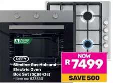 DEFY Slimline Gas Hob and Electric Oven Box Set (DCC843E)