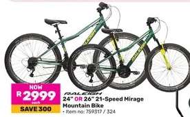 Raleigh 24" OR 26" 21-Speed Mirage Mountain Bike