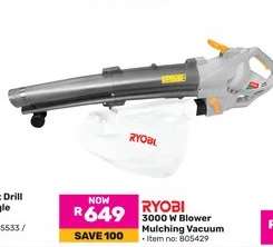 RYOBI 3000 W Blower Mulching Vacuum