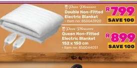 Double Non-Fitted Electric Blanket
