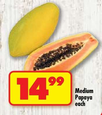 Medium Papaya each