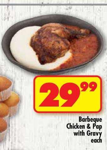 Barbeque Chicken & Pap with Gravy