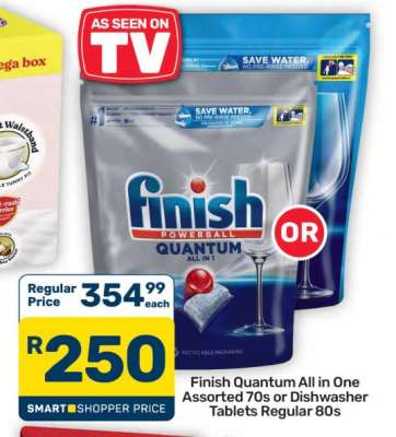 Finish Quantum All in One Assorted 70s or Dishwasher Tablets Regular 80s