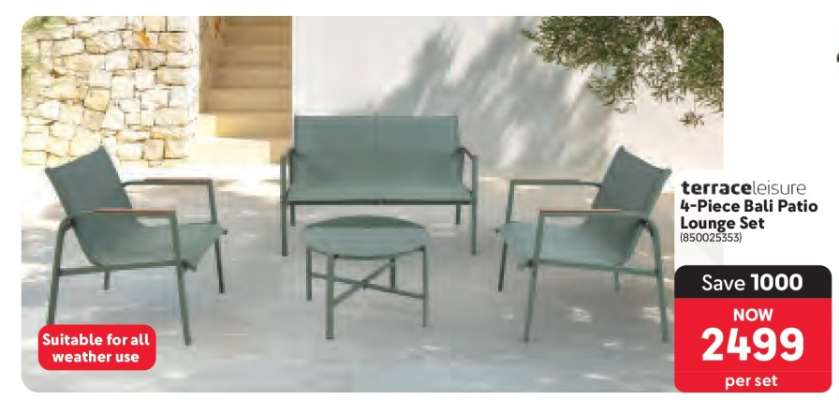 terrace leisure 4-Piece Bali Patio Lounge Set