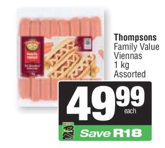 THOMPSONS FAMILY VALUE VIENNAS