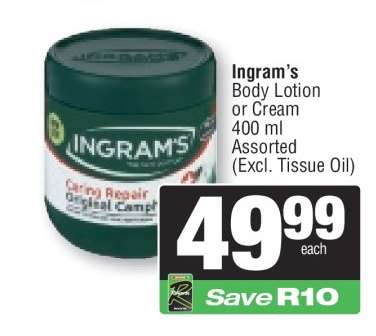 Ingram's Body Lotion or Cream