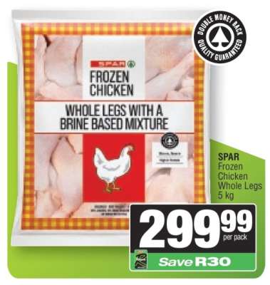 SPAR Frozen Chicken Whole Legs