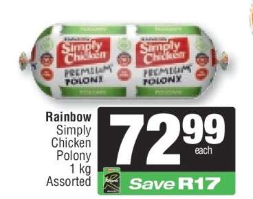 Rainbow Simply Chicken Polony