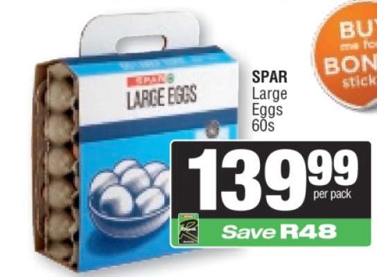 SPAR Large Eggs 60s