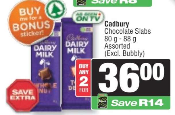 Cadbury Chocolate Slabs