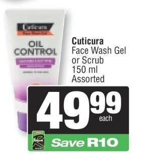 Cuticura Face Wash Gel or Scrub