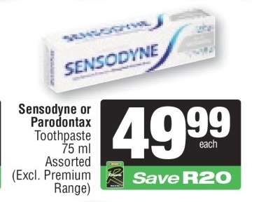 Sensodyne or Parodontax Toothpaste