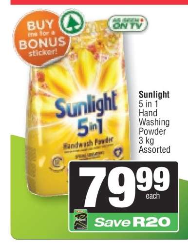 Sunlight 5 in 1 Hand Washing Powder