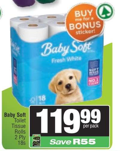 Baby Soft Toilet Tissue Rolls
