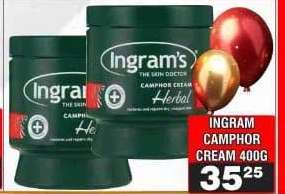INGRAM CAMPHOR CREAM 400G