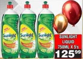 SUNLIGHT LIQUID 750ML X 5's