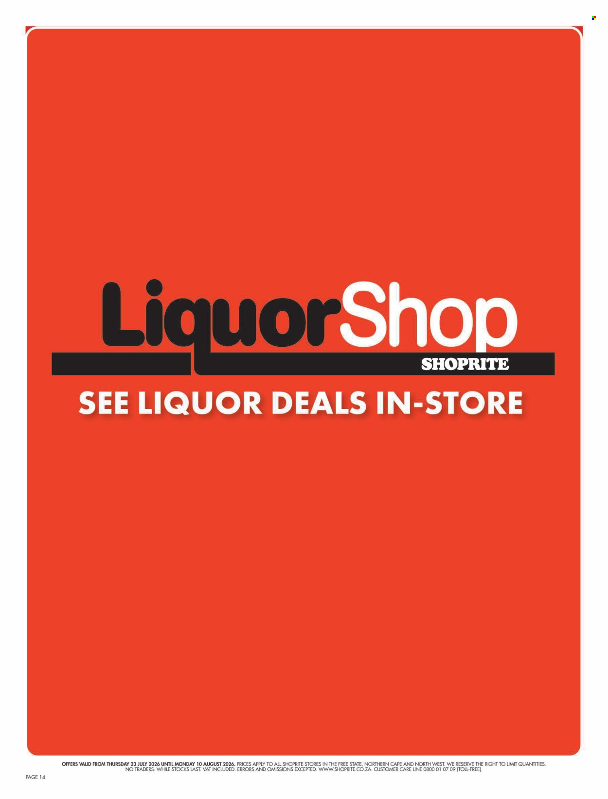 Shoprite specials - 07.23.2026 - 08.10.2026. Page 14