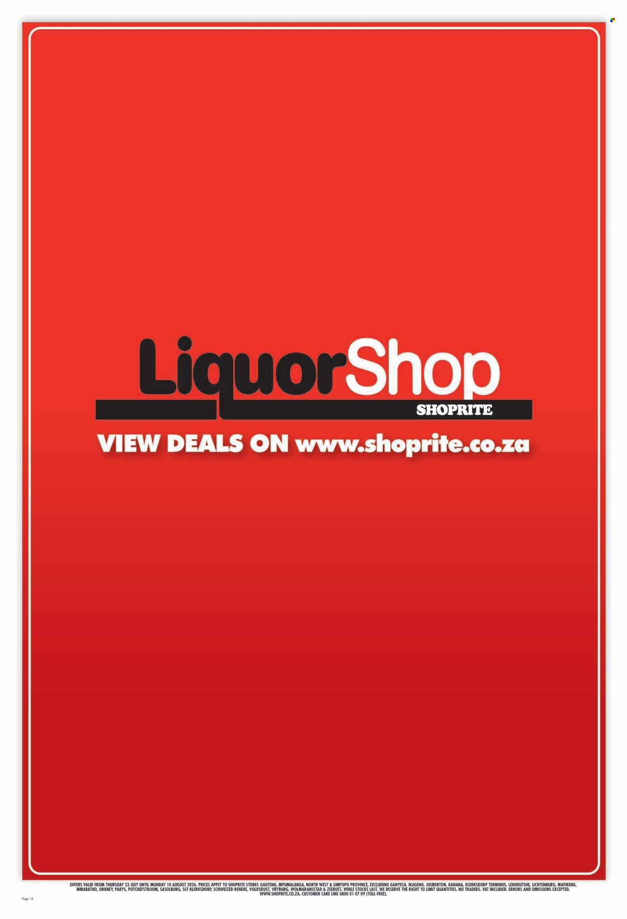 Shoprite specials - 07.23.2026 - 08.10.2026. Page 14