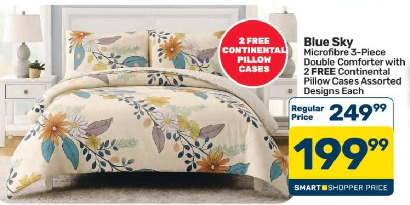 Blue Sky Microfibre 3-Piece Double Comforter