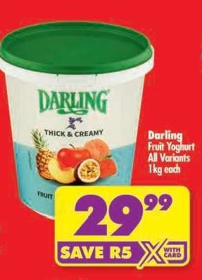 Darling Fruit Yoghurt All Variants 1kg each