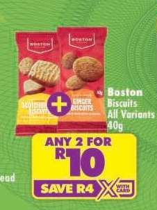 Boston Biscuits All Variants 40g