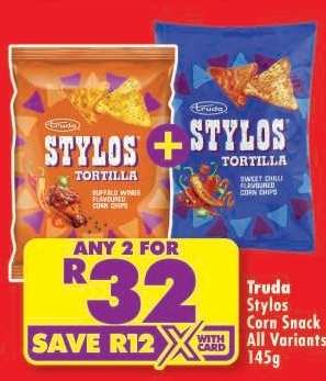 Truda Stylos Corn Snack All Variants 145g