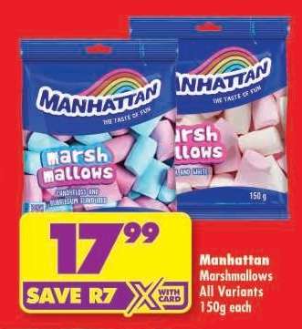 Manhattan Marshmallows All Variants 150g each