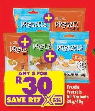 Truda Pretzels All Variants 30g/40g