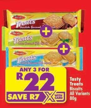TASTY TREATS BISCUITS all variants 80g