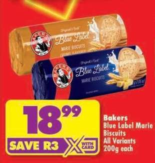 Bakers Blue Label Marie Biscuits