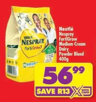 Nestlé Nestray FortiGrow Medium Cream Dairy Powder Blend 400g