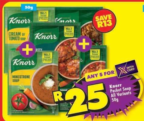 KNORR PACKET SOUP all variants 50g