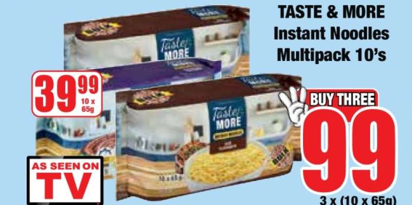 TASTE & MORE Instant Noodles Multipack 10's