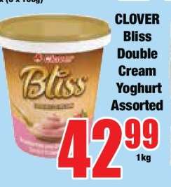 CLOVER Bliss Double Cream Yoghurt Assorted