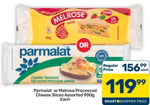 Parmalat or Melrose Processed Cheese Slices Assorted 900g