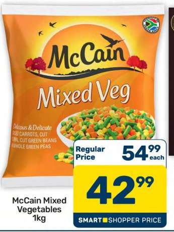 McCain Mixed
Vegetables 1kg
