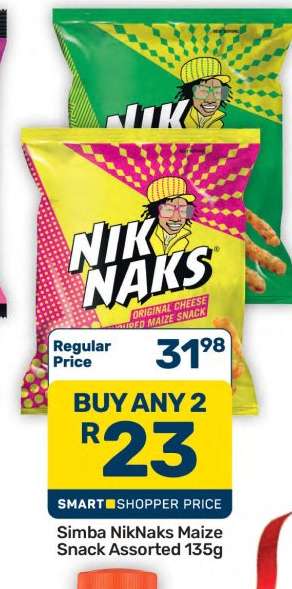 Simba NikNaks Maize Snack Assorted 135g