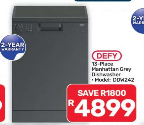 DEFY 13-Place Manhattan Grey Dishwasher