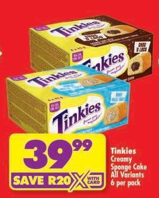TINKIES CREAMY SPONGE CAKE