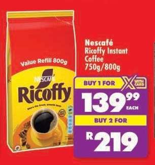 NESCAFÉ RICOFFY INSTANT COFFEE 750g/800g