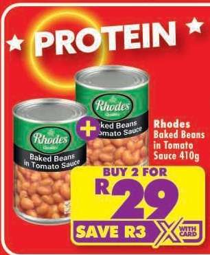 Rhodes Baked Beans in Tomato Sauce 410g