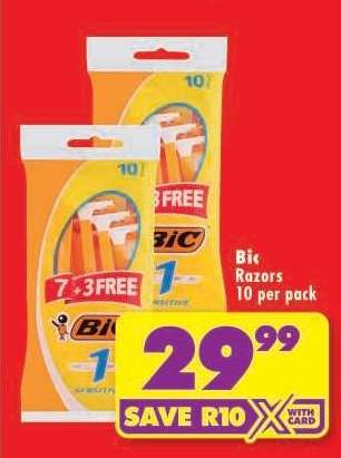 Bic Razors 10 per pack
