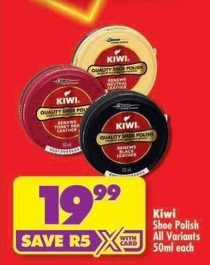 KIWI SHOE POLISH all variants 50ml each