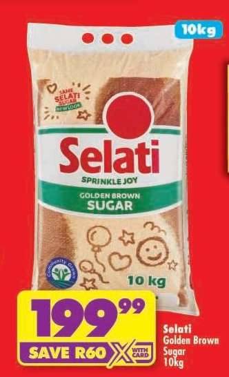 SELATI GOLDEN BROWN SUGAR 10kg